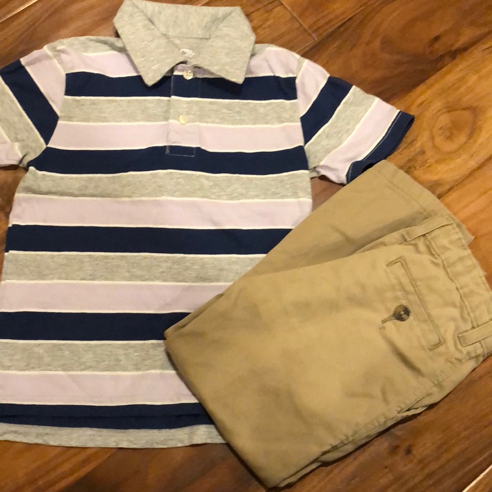 Boys Set. Children’s Place shirt and JKaki pants